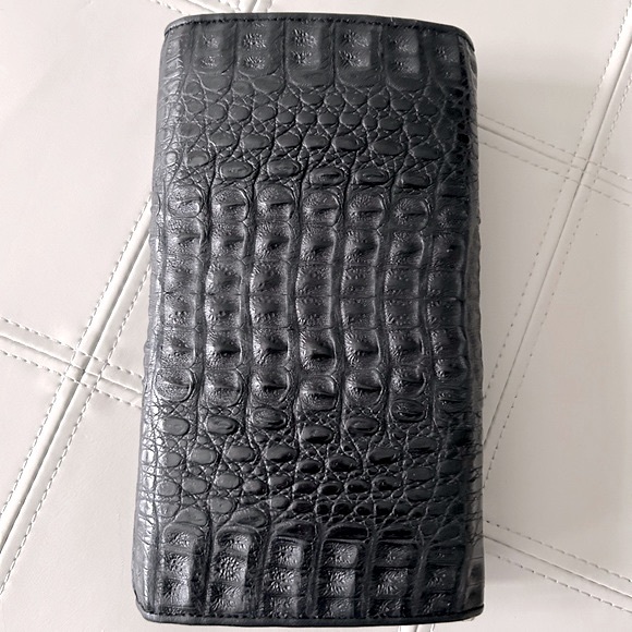 VINTAGE Textured Black Clutch Wallet Handbag - Picture 3 of 8